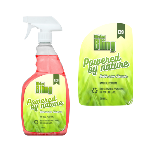 Natural, Bio, Eco Bathroom Cleaner label Design by Kat.Fil