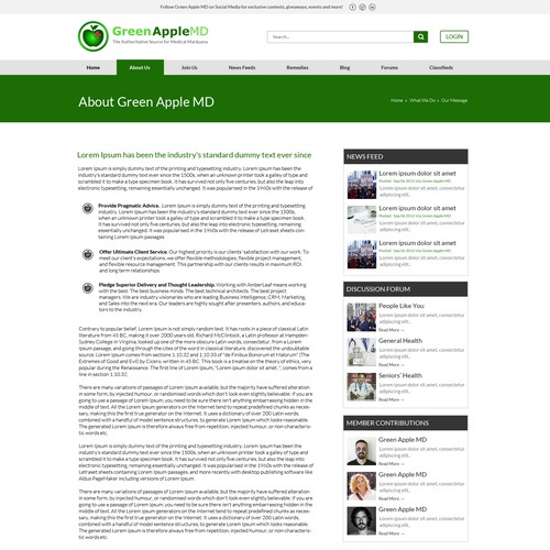 Create Green Apple MD's web design! Design by OMGuys™