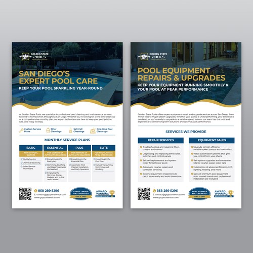 "Pool Service advertising flyer" winning 