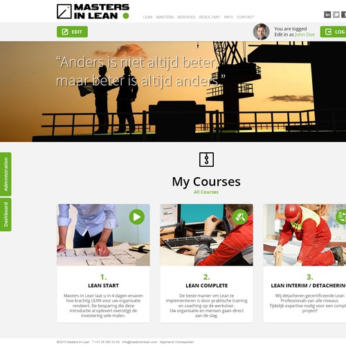 Website Design for Lean Trainers’ Online Training Platform Ontwerp door Samodiva