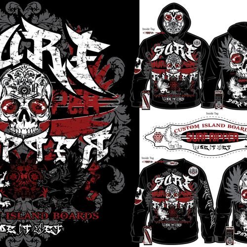 "SURF RIPPER (R) - MALE - "SUPER HOT" - T-SHIRT DESIGN" winning Clothing or apparel by V Design1