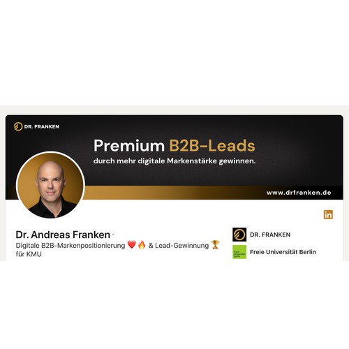 LinkedIn Header Image | B2B digital brand positioning and lead generation consultant Design by Anturium