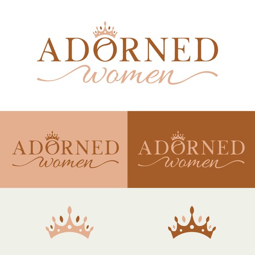 A feminine logo for a women's ministry that incorporates a crown. Design by ReeVi