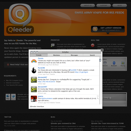 Simple OSX Desktop App Homepage Design por kakmade