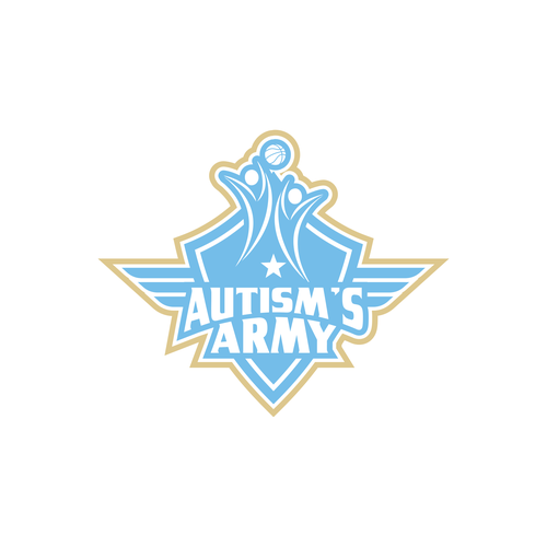 Basketball Logo for Team 'Autism's Army' - Your Winning Logo Featured on Major Sports Network Design by crapit