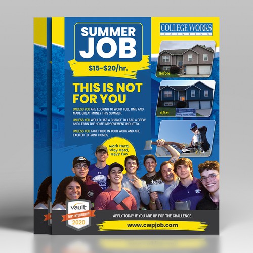 Summer Job Full Page Magazine Ad Design by Maximillian