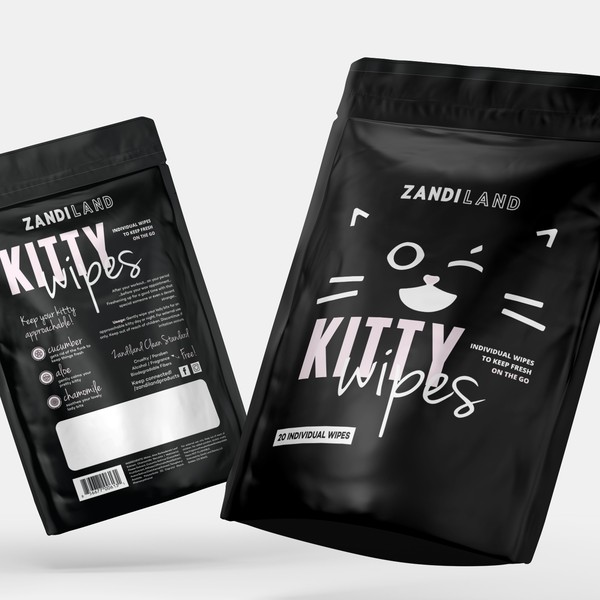 Design by Daddu Media titled "Kitty Wipes / Zandi Land"