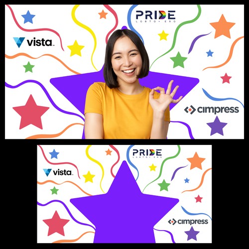 Virtual backgrounds for PRIDE month (multiple winners) Design by NOAKA