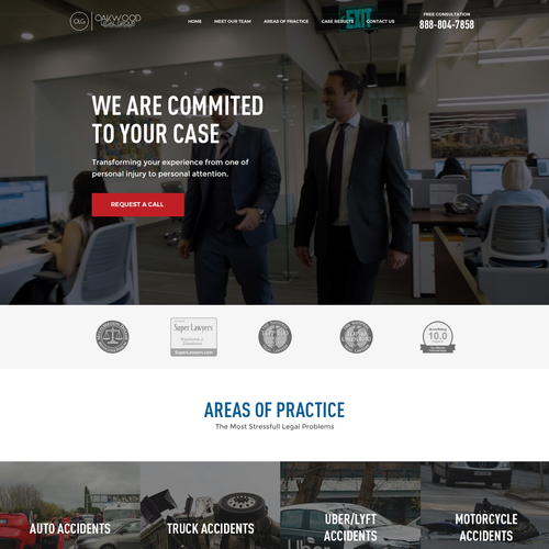 Car Accident Lawyer Landing Page, Mini Site Design by Coincept ™