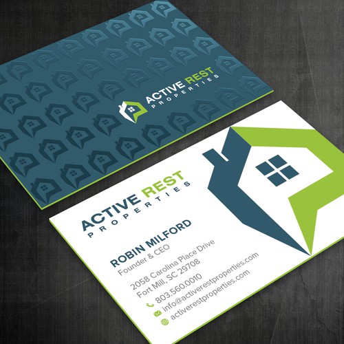 Modern Business Cards for Active Rest Properties Design by Felix SH