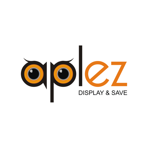 create a clean logo with the "ez" to illustrate the tagline "display & save Design by rajabejo