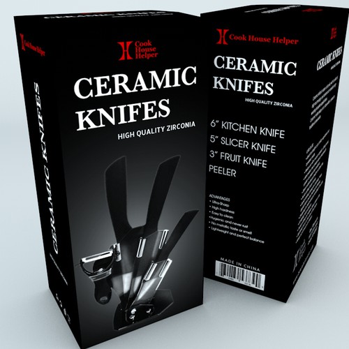 Kitchen knife block set packaging, Product packaging contest