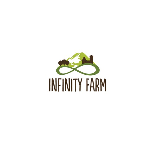 Lifestyle blog "Infinity Farm" needs a clean, unique logo to complement its rural brand. Design by VICKODESIGN