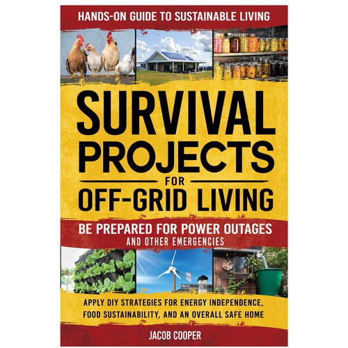 Book Cover for Off-Grid Survival Projects Design by MarCreative™