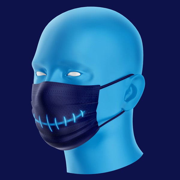 Surgical mask - zipped mouth