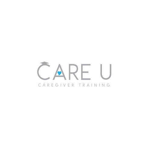 Fun yet sophisticated logo for our new training program, Care U. Design by ropix