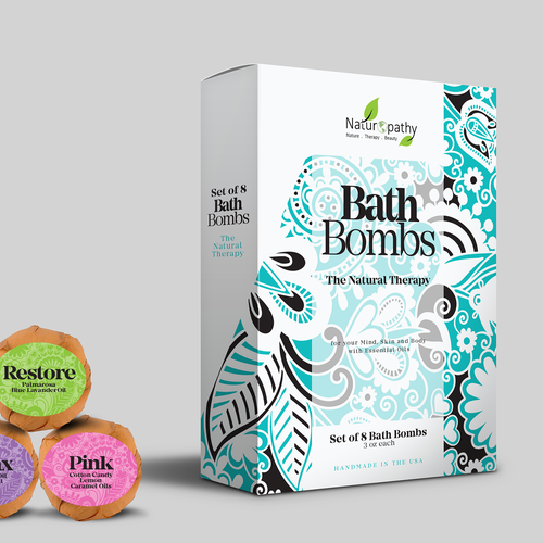 Design a Gift Package for Naturopathy Bath Bombs Design por artiss03