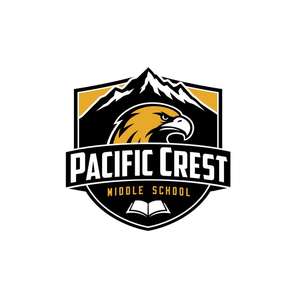 Bold logo concept for Pacific Crest Middle School.