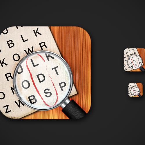 iOS Icon: LDS Word Search game Design by OKT8