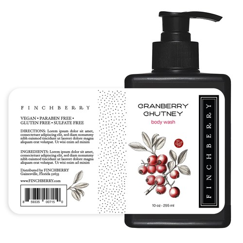 Create body wash label for large bath and body company Design by HollyMcA