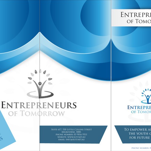 Create the next brochure design for Entrepreneurs of Tomorrow Réalisé par lukakatic