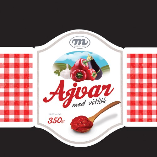 Label production for Ajvar Design by Lucky Pen