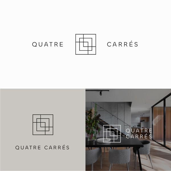 Design by Alice L. titled "Geometric and minimal logo for a studio of architecture and interior design"