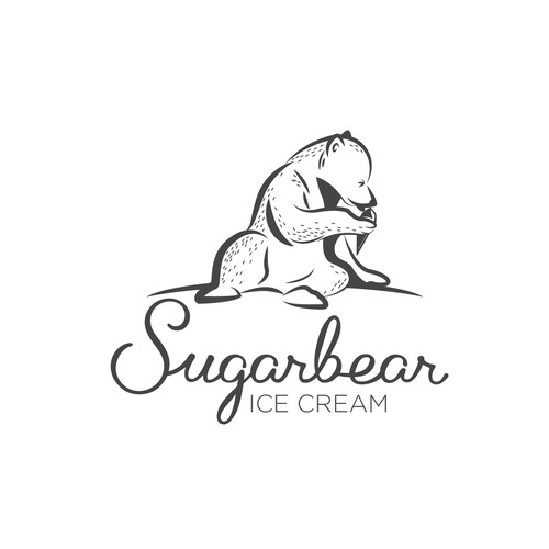 Create a vintage, monochromatic bear logo for Sugarbear Ice Cream! Design by BarryG