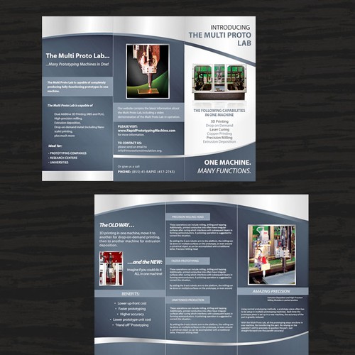 New brochure design wanted for National Nanotechnology Manufacturing Center Design by double-take