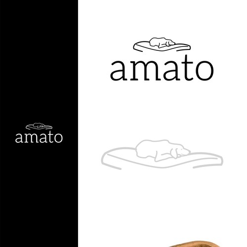 AMATO modern/luxury dog bed logo Design by :: WorkPlace 17 ::