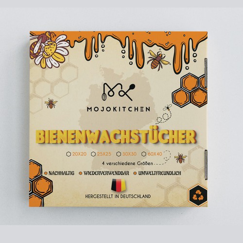 Modern Packaging for Beewax Wraps Made in Germany Design by Jatinder005