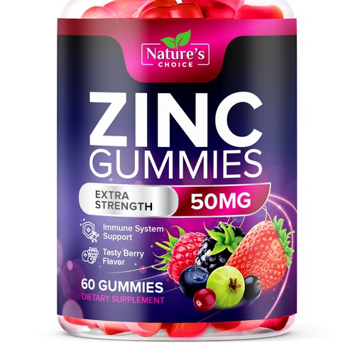 Design Tasty Zinc Gummies design needed for Nature's Choice di TUNSAY