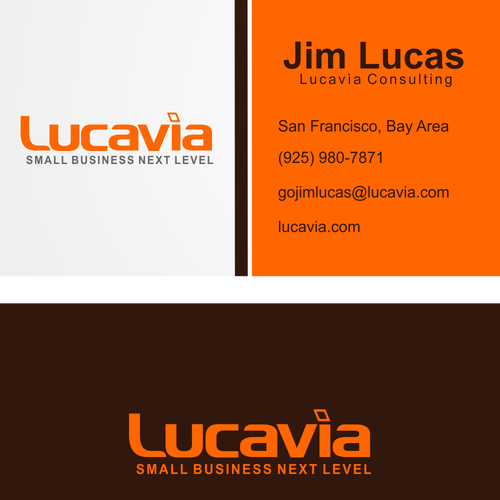 Design vincitore del contest "Lucavìa needs a new logo and business card" realizzato da Logo e biglietto da visita