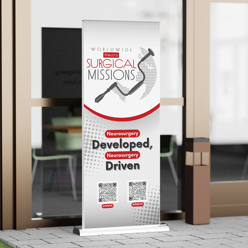 Surgical Non-Profit needs two 33x84in retractable banners for exhibitions デザイン by GusTyk