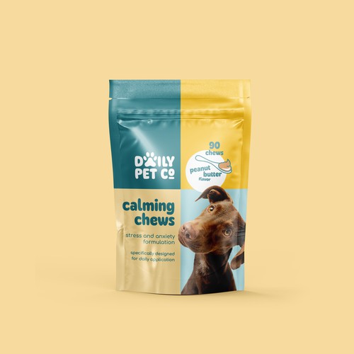 Daily Pet Co. - Calming Pet Chews Package Development Design by Sara Gaspar