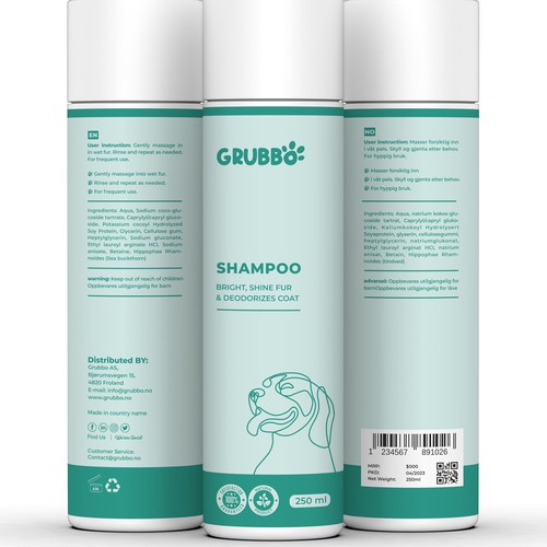 Design label for dog shampoo Design réalisé par Imee008