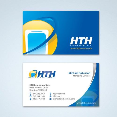 Business Card for HTH Communications Design by Tcmenk