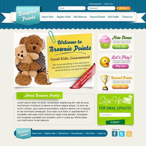 New website design wanted for Brownie Points デザイン by Mary_pile