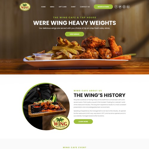 Design A Fresh New Website for The Wing Cafe & Tap House! Design by FixInc
