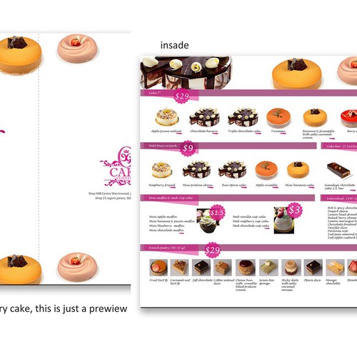 New postcard or flyer wanted for Cake Generation Design por Tanya design