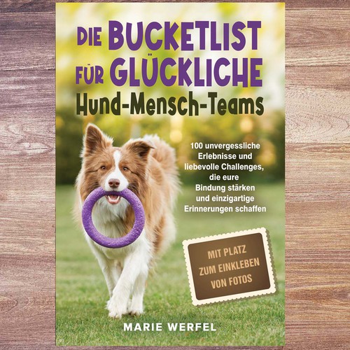 Design a harmonious, cute cover for a dog & human bucketlist Design by LilaM