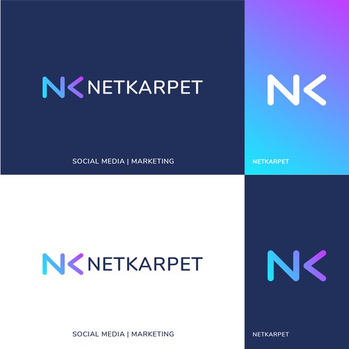 Let's design a visually striking logo for NETKARPET, a marketing agency! Design by ONUN