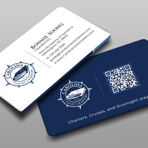 Carolina Yacht Charters Business Card Design réalisé par Brandmaker artist