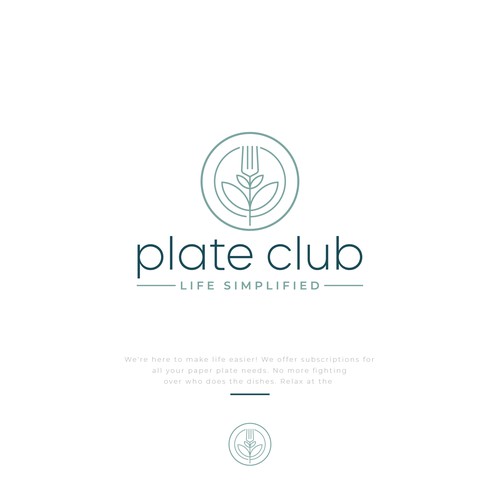 "I created the first paper plate subscription company logo!" - Your next claim to fame Design by D Better Design