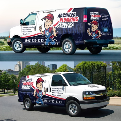 Looking for an eye catching Plumber van wrap Design by Nadun Prabodana