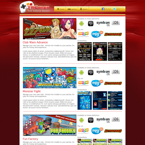 website design for TMGAMER Design von RobbyT