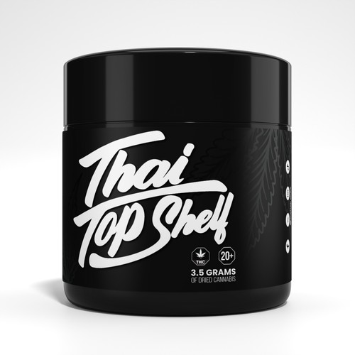 Luxury Cannabis Jar Label Design for High-End Thai Brand Design by CUPEDIUM