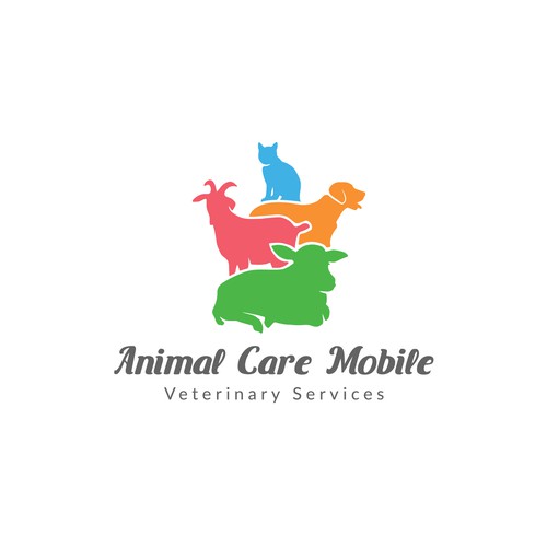 Mobile Veterinary Service Logo (variety of species) Design by Nacer Filez