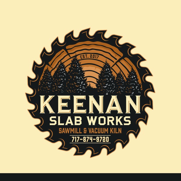 Keenan - logo for sawmill business and vacuum lumber drying kiln