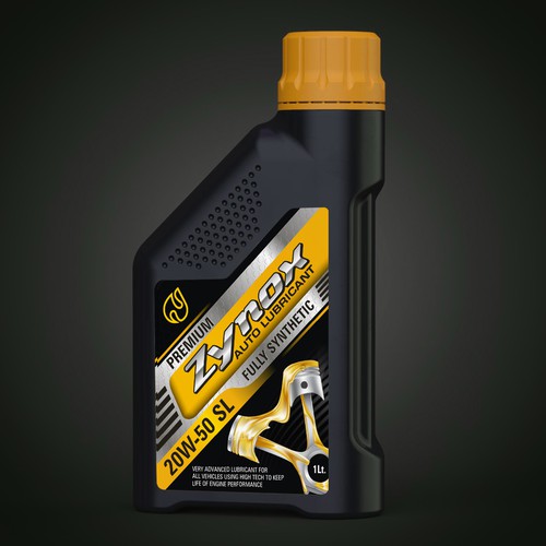 auto lubricant label design | strong , modern and powerful Design by Aalamvision